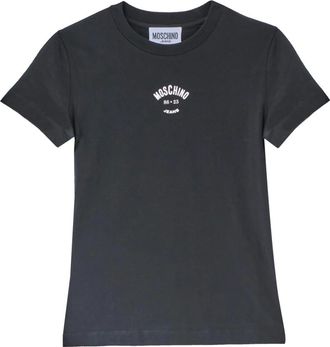 Moschino T-shirt Logo Nuovo - Dames - T-shirts - Zwart - XS - Katoen - Tops