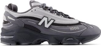 New Balance Unisex 1000 in Grigio/Bianca, Pelle Scamosciata/Rete, Taglia 37.5