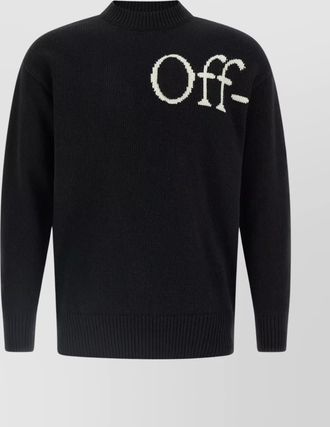 Off-white cozy knit sweater long sleeves