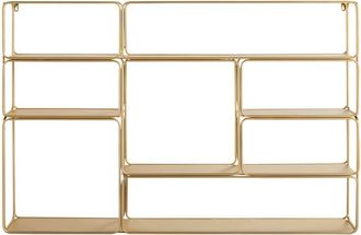 Maisons du monde Estanter&iacute;a de pared de metal dorado