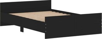 vidaXL Bed Frame without Mattress Black 120x200 cm Vidaxl
