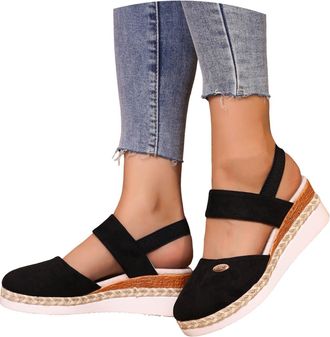 Generic Orthopedic Closed Toe Platform Wedge Sandals for Women Summer Dressy,2026 Casual Comfortable Lightweight Platform Wedges Heels Sandals Walking Non Sli