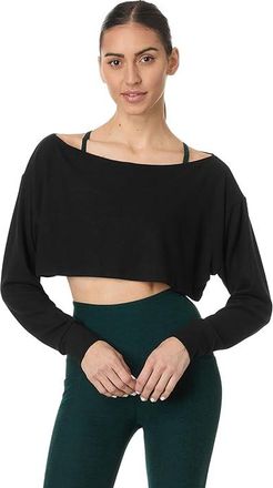 Beyond Yoga Duet 2-Way Convertible Shrug Womens Sweater Black : MD, Polyester/Rayon/Spandex