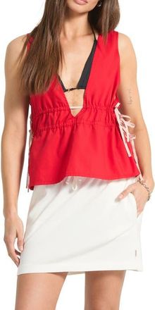 Brixton The Bells Side Tie Cotton Top in Adrenaline Rush at Nordstrom, Size X-Small