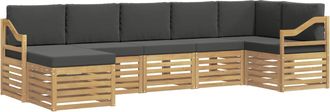 vidaXL Conjunto De Sof&aacute;s De Exterior 7 Uds. Blanco Y Antracita Vidaxl