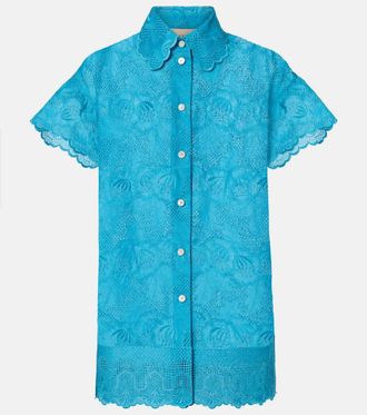 Valentino Embroidered cotton shirt