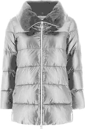 Herno A-vorm Nylon Ultralight Bontjas - Dames - Gewatteerde jassen - Grijs - S - Nylon - Jassen