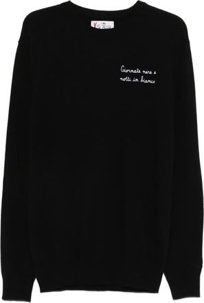 MC2 Saint Barth Skitop met borduurwerk - Zwart