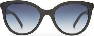 Le Specs The Muse 54mm Round Sunglasses in Black/Smoke Grad at Nordstrom