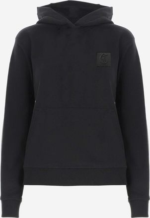 Just Cavalli Mens Hooded Sweatshirt Cotton Black Sweatshirts Sweater
