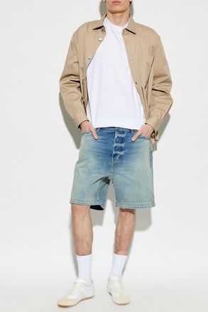 Rhude Denim Shorts With A vintage Effect, Mens, Blue