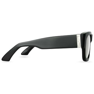 Bugatti 48MBKRX Matte Black Wayfarer-Style Sunglasses - Black