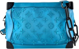 Louis Vuitton Turquoise Leather Mesh Shoulder Bag (Pre-Owned)
