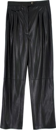 Nanushka Black Vegan Leather Trousers Size XS