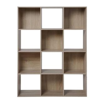 Calicosy 12-Compartment Storage Shelf, 93 Cm Wide - COMPO in Light Brown