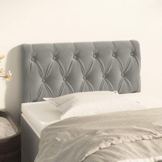 vidaXL Cabecero De Terciopelo Gris Claro 80x7x78/88 Cm Vidaxl
