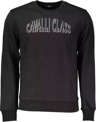 Cavalli Mens Crew Neck Sweatshirt Ca21279 - Black Cotton - Size 2XL