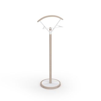 HERDASA Gal&aacute;n de noche de madera de haya y metal roble-blanco 117x42x34 cm