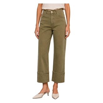 Kocca Donvina Cropped Broeken - Dames - Cropped Jeans - Groen - S - Katoen - Jeans