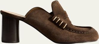 J.W.Anderson Suede Loafer Mule Pumps
