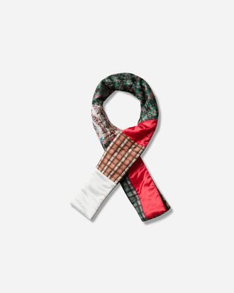 Dries Van Noten Patchwork Jacquard Scarf Green