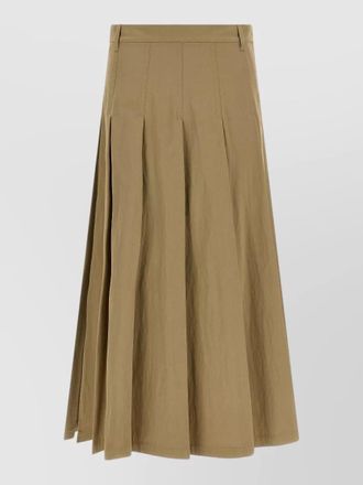 Max Mara pleated skirt belt loops back pockets