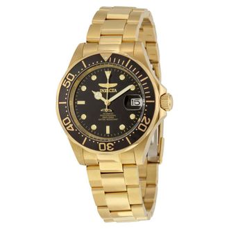 Invicta Pro Diver Automatic Black Dial Gold-plated Mens Watch 8929