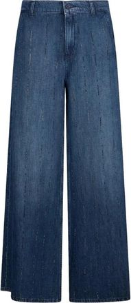 Liu Jo Ua 6108 D0315 Wide Leg Jeans - Dames - Loose Fit Jeans - Blauw - W31 - Katoen - Jeans