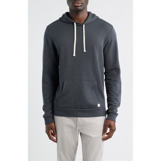 Marine Layer Cotton Blend French Terry Pullover Hoodie in Asphalt Grey at Nordstrom, Size Xx-Large
