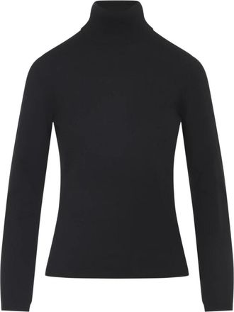 Max Mara Zwarte Kasjmiertrui Aw 25 - Dames - Cashmere truien - Zwart - L - Kasjmier - Truien & Vesten