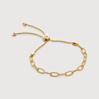 Monica Vinader Gold Corda Link Friendship Chain Bracelet