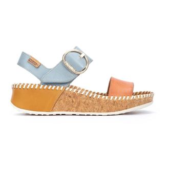Pikolinos Marina Sandal - Dames - Sleehakken - Veelkleurig - 41 EU - Leer - Schoenen
