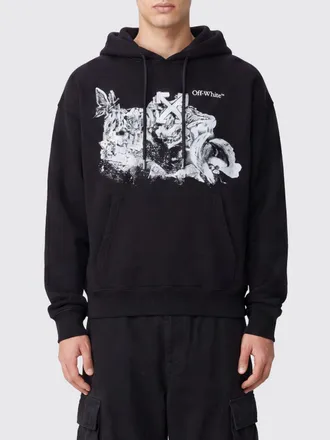 Off-white Felpa con cappuccio stampata