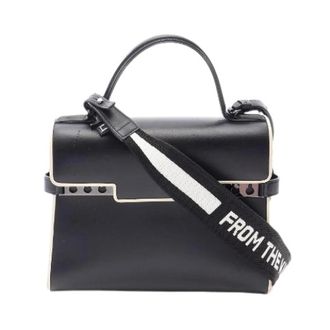 Delvaux Pre-owned Tempete MM Leder 2way Handtas - Dames - Pre-owned - Zwart - Maat: ONE Size Leer