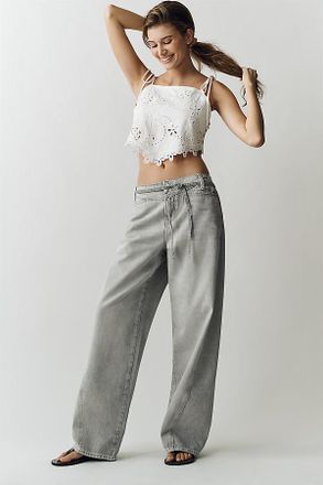 Closed Pari Tie Mid-Rise Wide-Leg Jeans