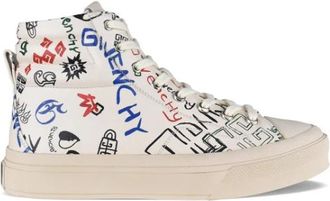 Givenchy City High-Top Sneakers - Heren - Sneakers - Beige - 40 EU - Leer - Schoenen