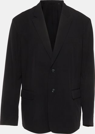 Emporio Armani Black Stretch Crepe Regular Fit Blazer