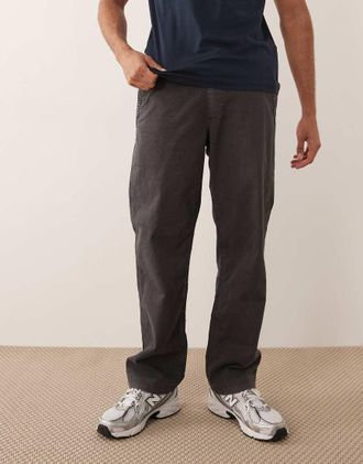 Abercrombie & Fitch Pantaloni ampi nero slavato