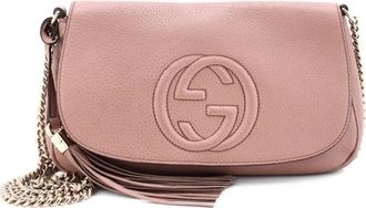 Gucci Soho Chain Leather Medium crossbody bag - Pink