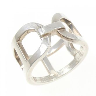 Herm&egrave;s Silver Silver 925 Band Ring (Pre-Owned)