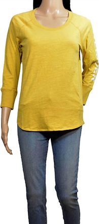 James Perse Women California Cotton T-Shirt In Mustard