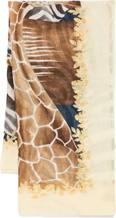 Ferragamo Foulard con stampa anni 80 - Toni neutri