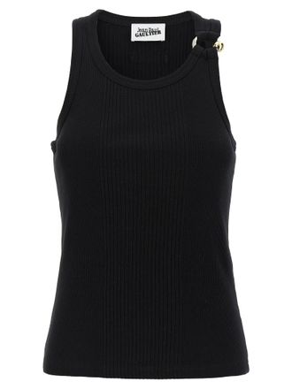 Jean Paul Gaultier Black Piercing Tank Top