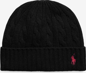 Polo Ralph Lauren Zopfstrickm&uuml;tze aus Merinowolle Pony