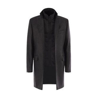 Fay Parkas, male, Black, Size: M Double Coat