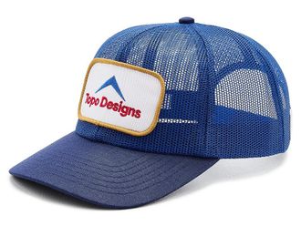 Topo Designs Patch Mesh Trucker - Retro Icon Caps Forest Blue