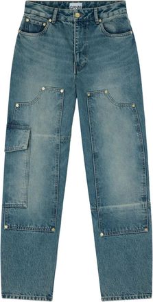 Ganni Jeans con design a inserti - Blu