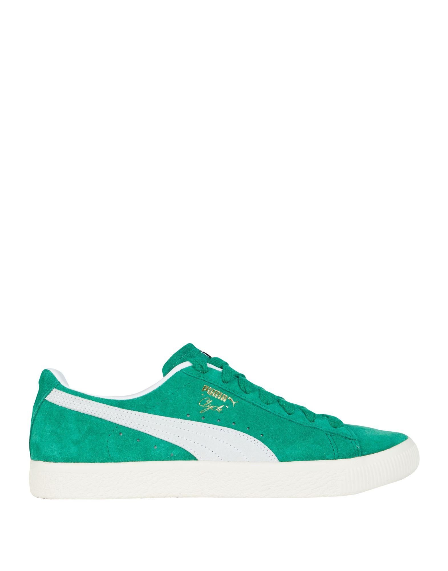 Green and white puma trainers clearance