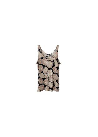 Chanel Vintage Camelia print jersey tank top Size S