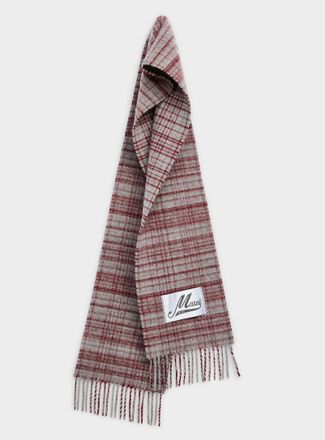 Marni Womens Reversible two-tone checkered scarf